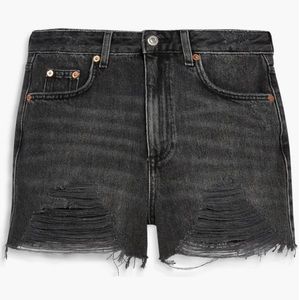 Topshop Ripped Mom Denim Shorts